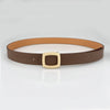 Faux Leather Square Buckle Belt