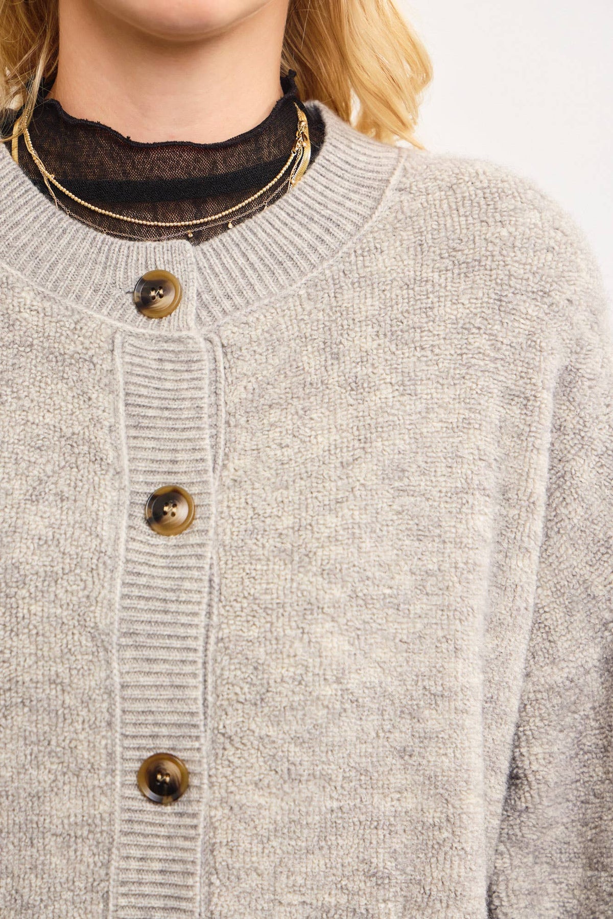 Oversized Boucle Cardigan