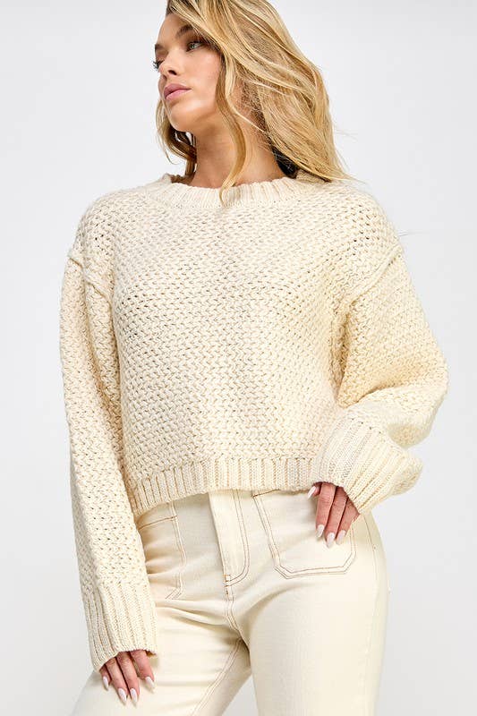 Textured Knit Sweater