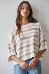 Carmen Striped Short Sleeve Top