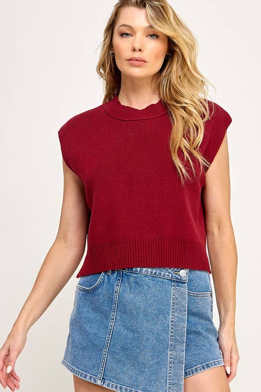 Basic Sweater Vest Top