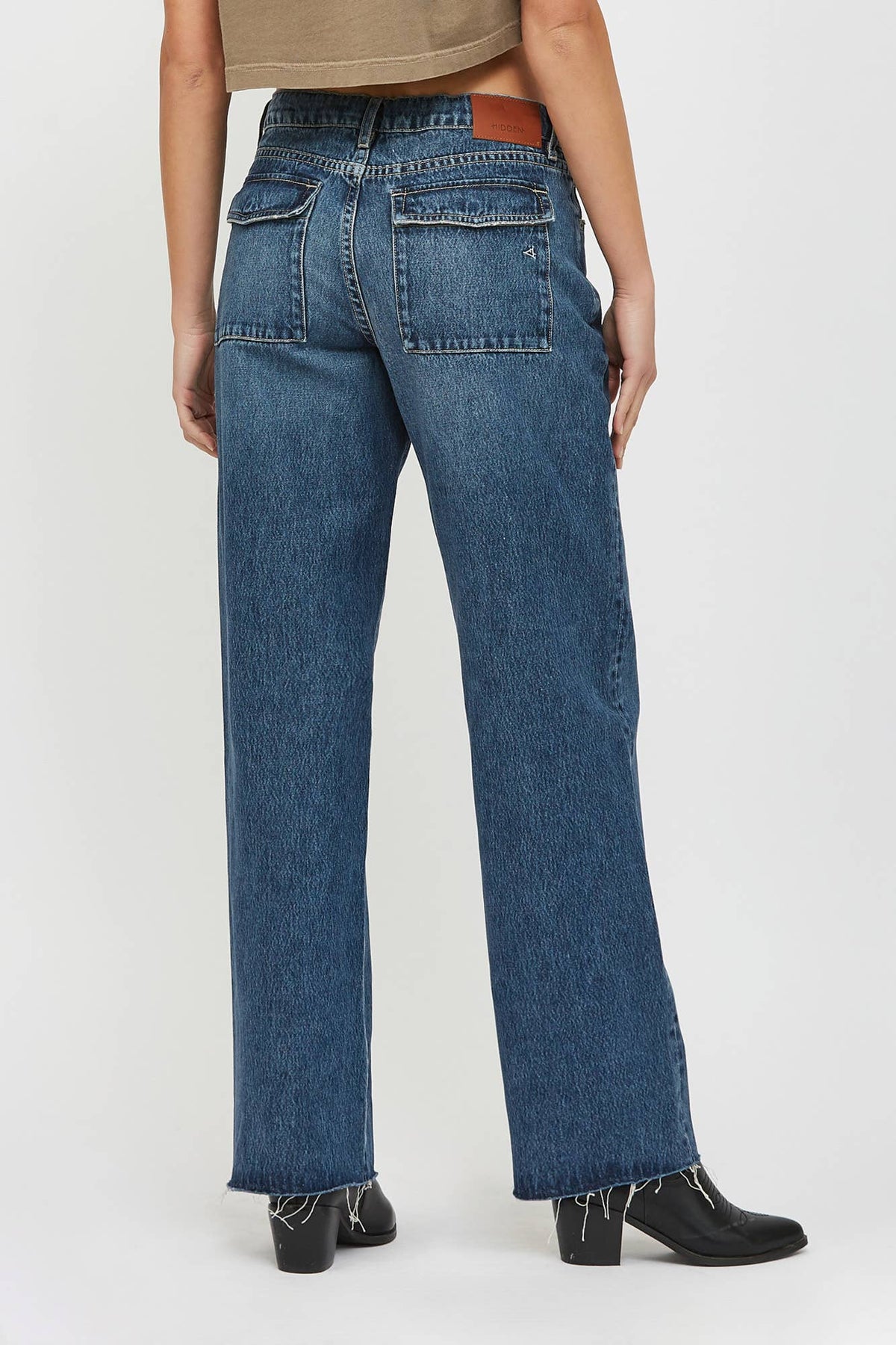 Cotton Tie Baggy Jean