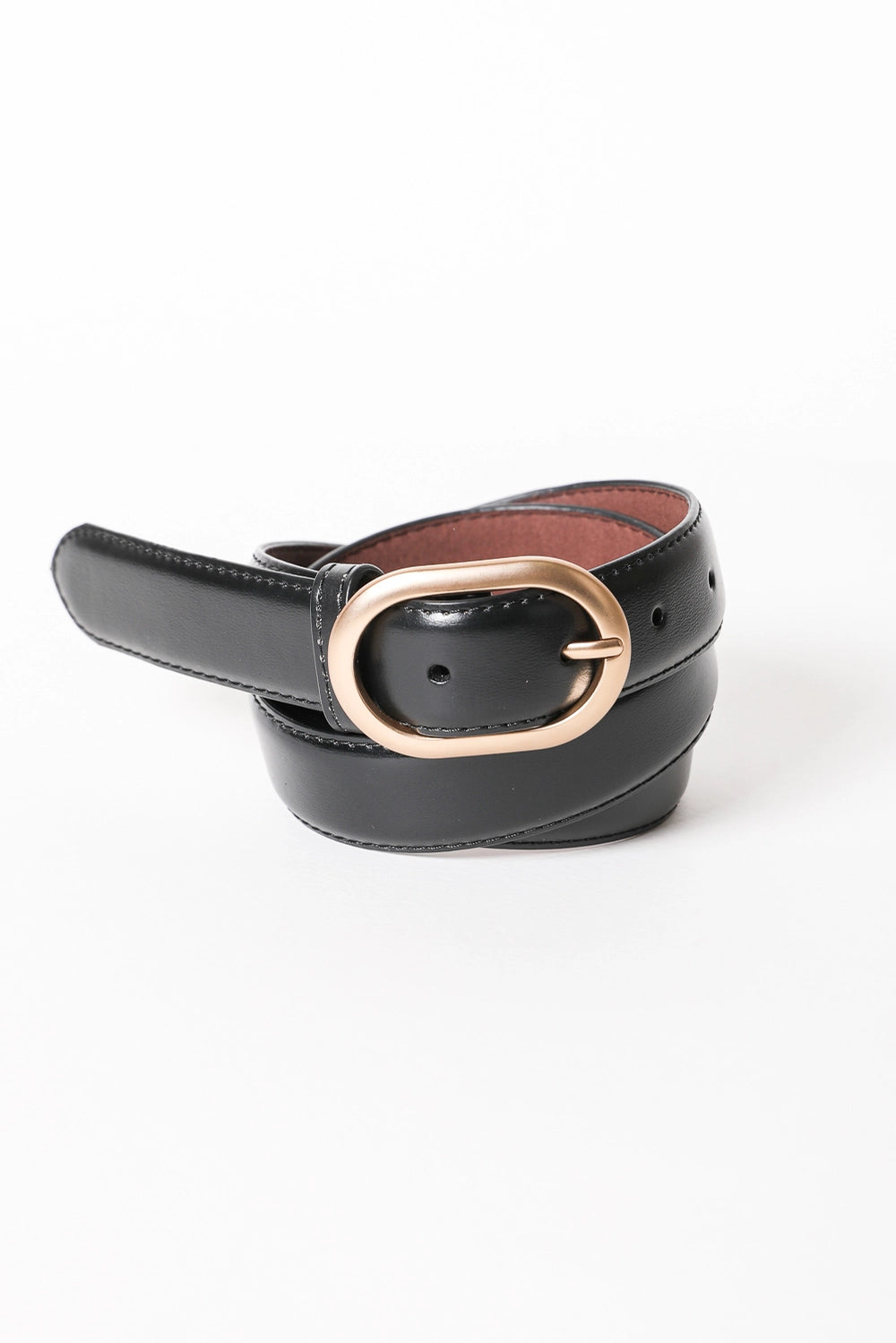 Oval Rose Gold Buckle Belt