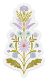 Lavender Damask Clear Sticker