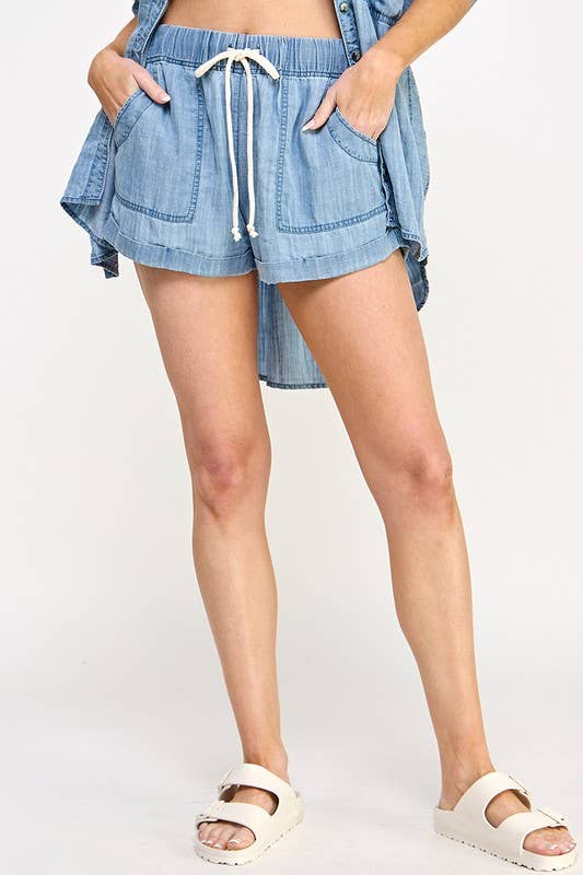 High Waisted Tie Short