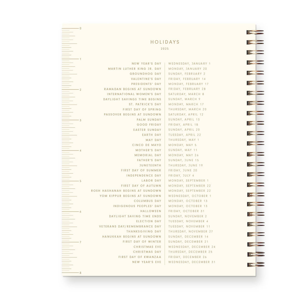 2025 Framed Floral Dated Weekly Planner