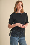 Jolie Lace Hem Top
