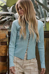 Sofia Knit Button Top