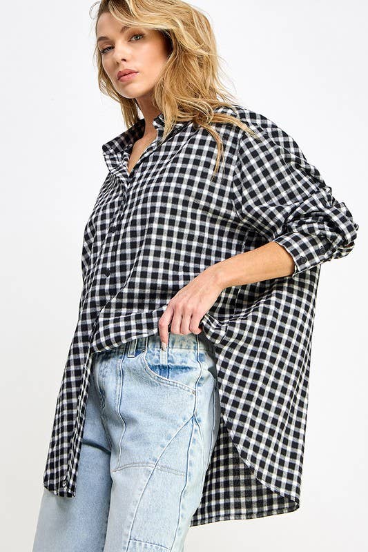 Gingham Button Up Shirt