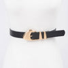 Faux Leather Multi Metal Buckle Belt