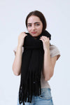 Knit Scarf with Tassels