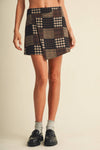 Woven Patchwork Skirt
