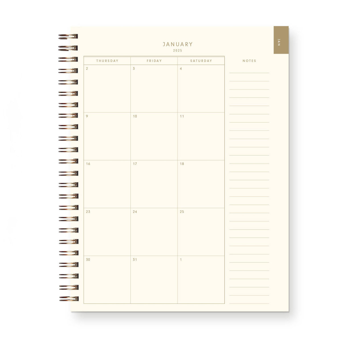 2025 Retro Dated Weekly Planner