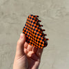 Orange Gingham Hair Claw
