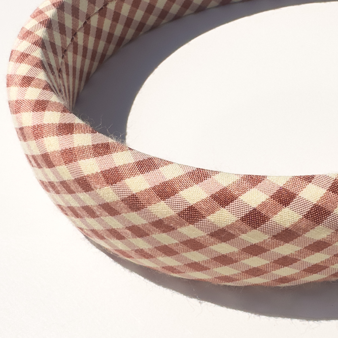 Berry Gingham Headband