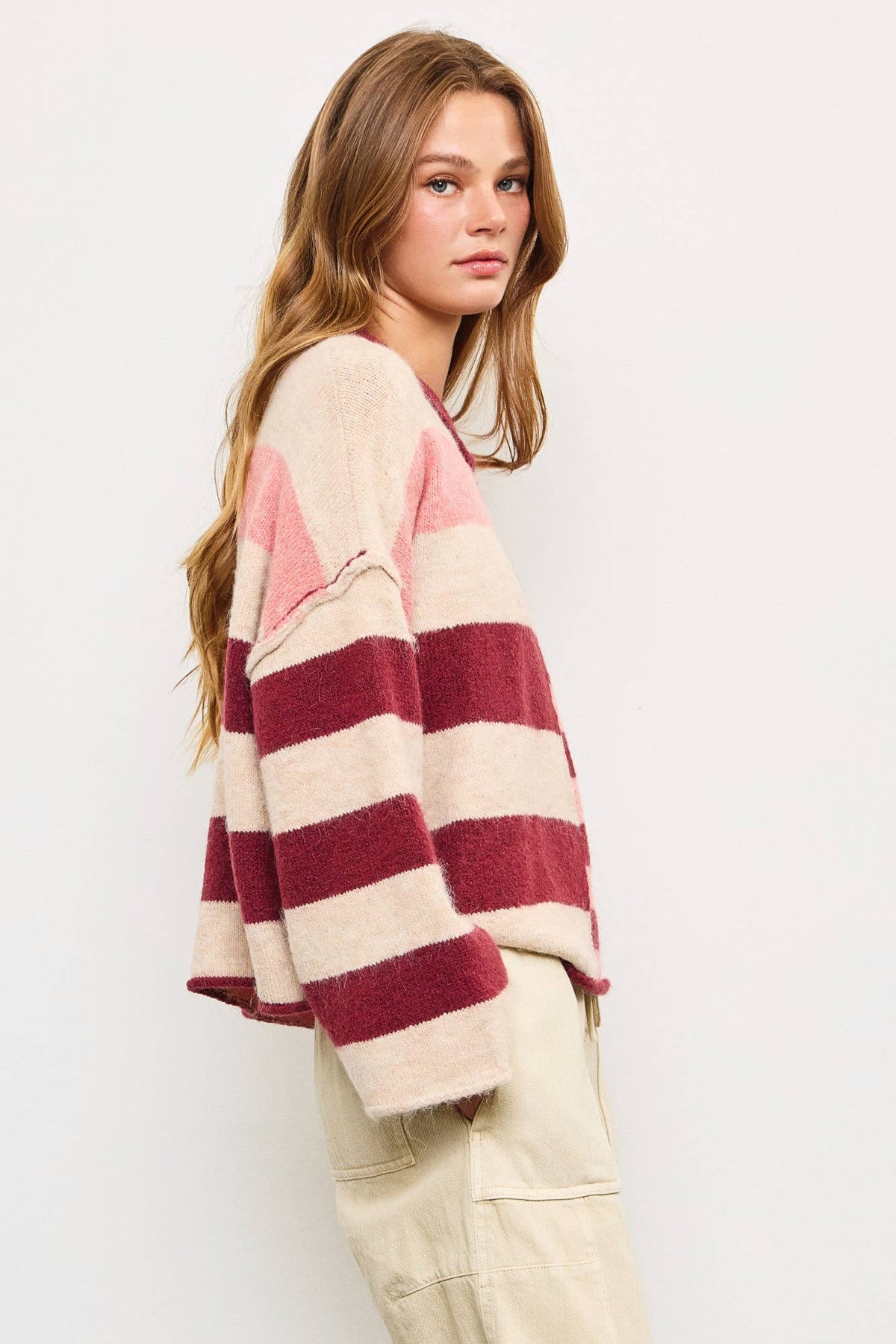 Multi Stripe Knit Sweater