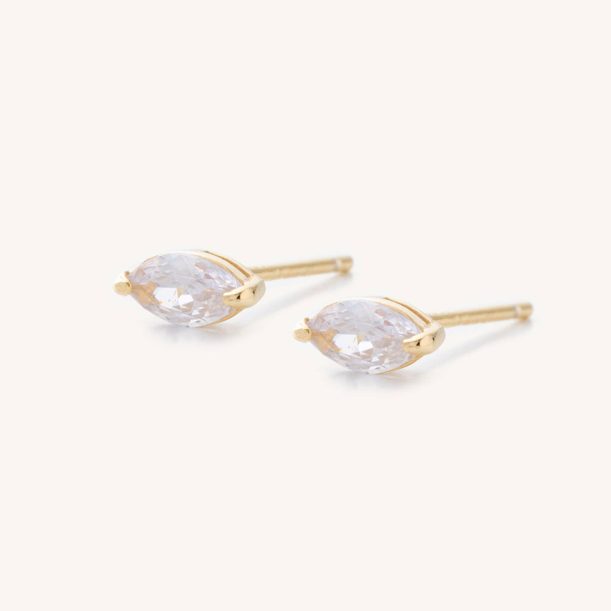 Emily Studs - Marquise Cut