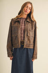 Sasha Coated Utility Jacket