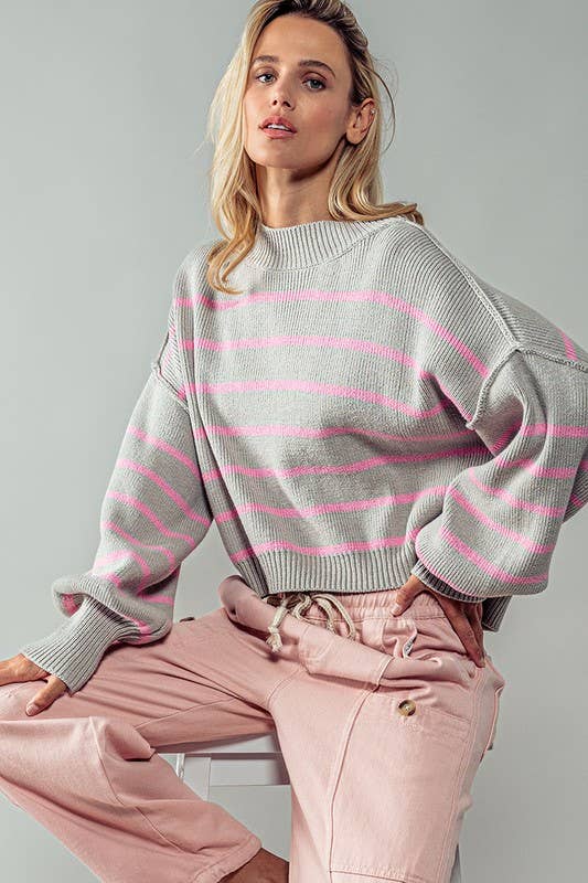 Flow It Down Ribbed Knit Pullover