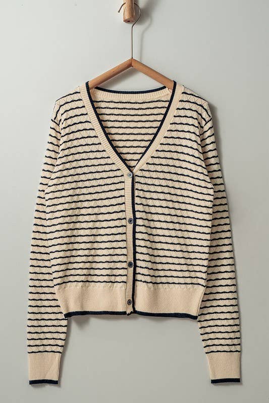 Striped Lightweight Cardigan