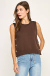 Nancy Side Button Top
