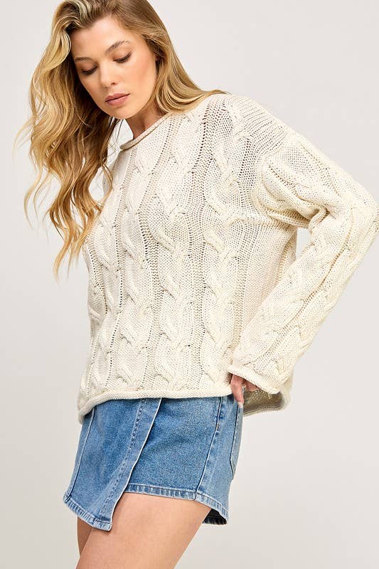 Chunky Twist Weave Sweater