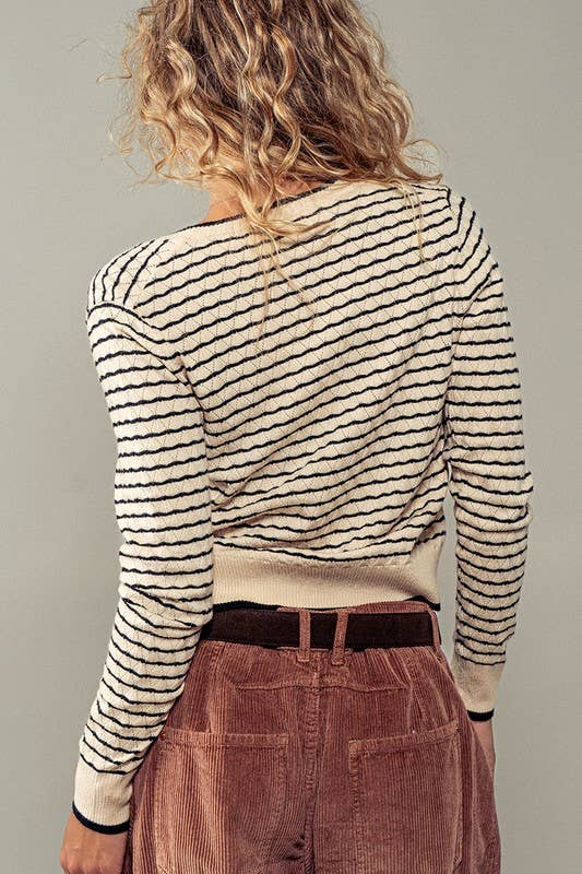 Striped Lightweight Cardigan