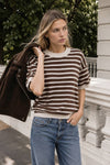 Stephanie Short Sleeve Striped Sweater