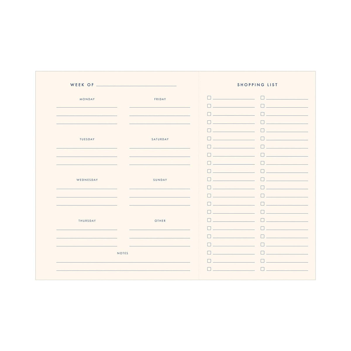 Scattered Flowers Meal Planner