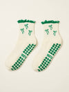Bow Ruffle Grip Sock