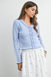 Lindsay Scalloped Knit Sweater