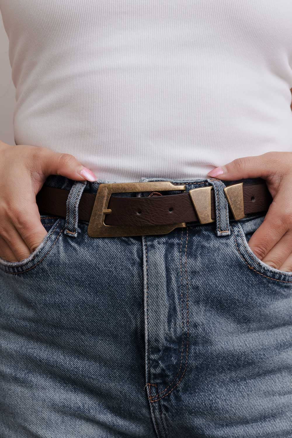 Rectangular Buckle Belt