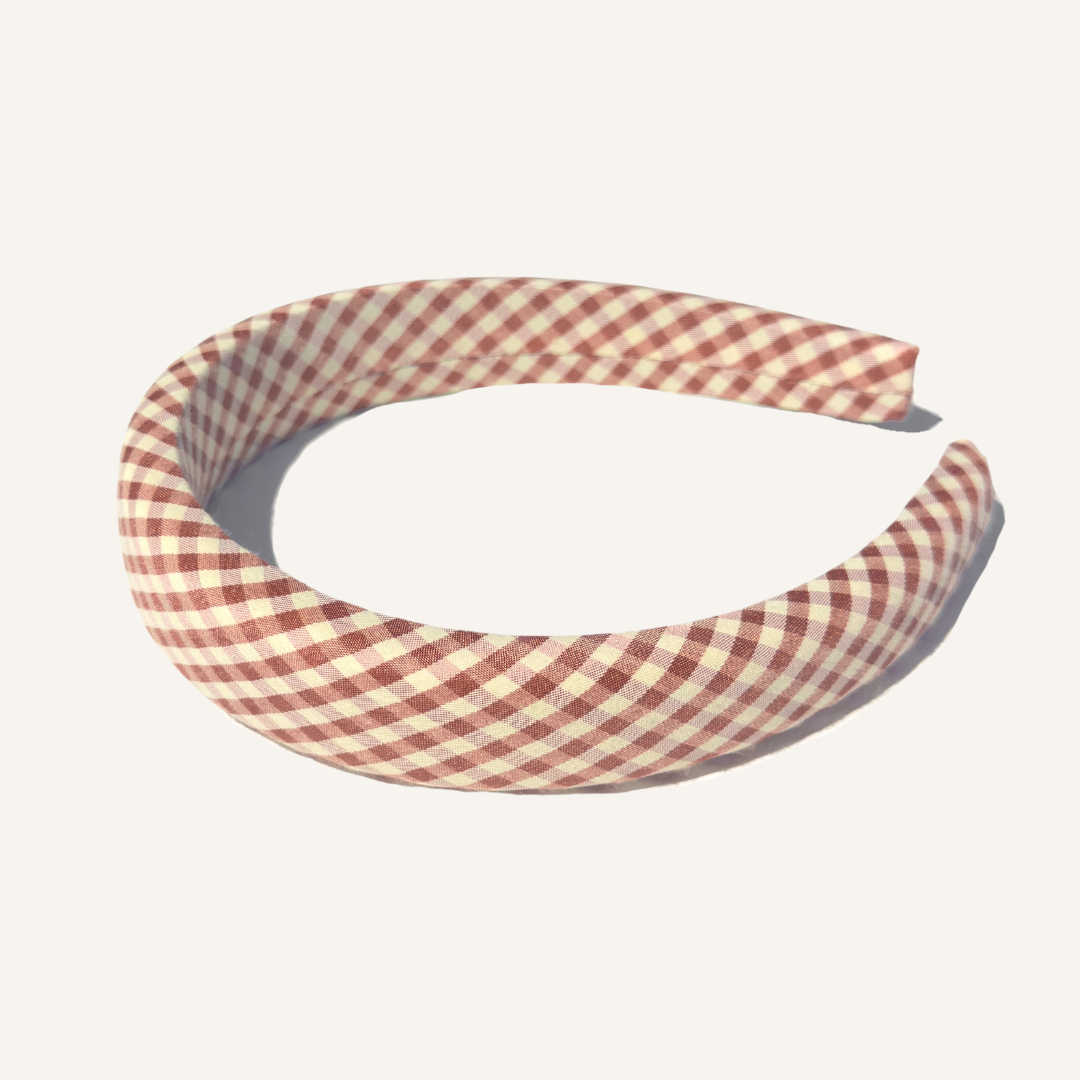 Berry Gingham Headband