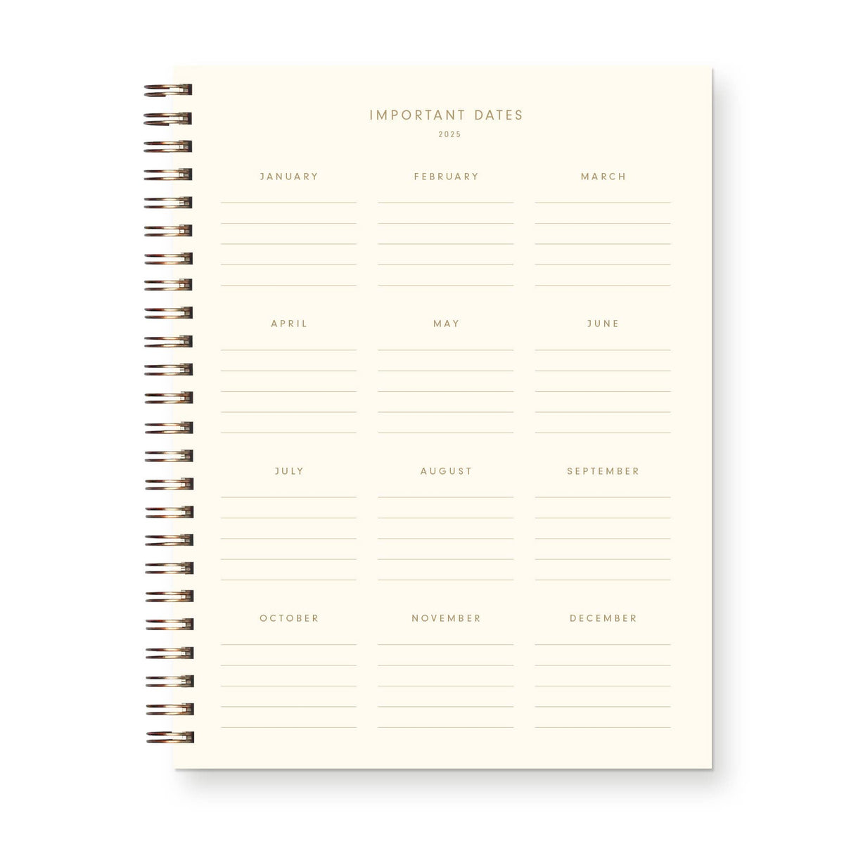 2025 Framed Floral Dated Weekly Planner