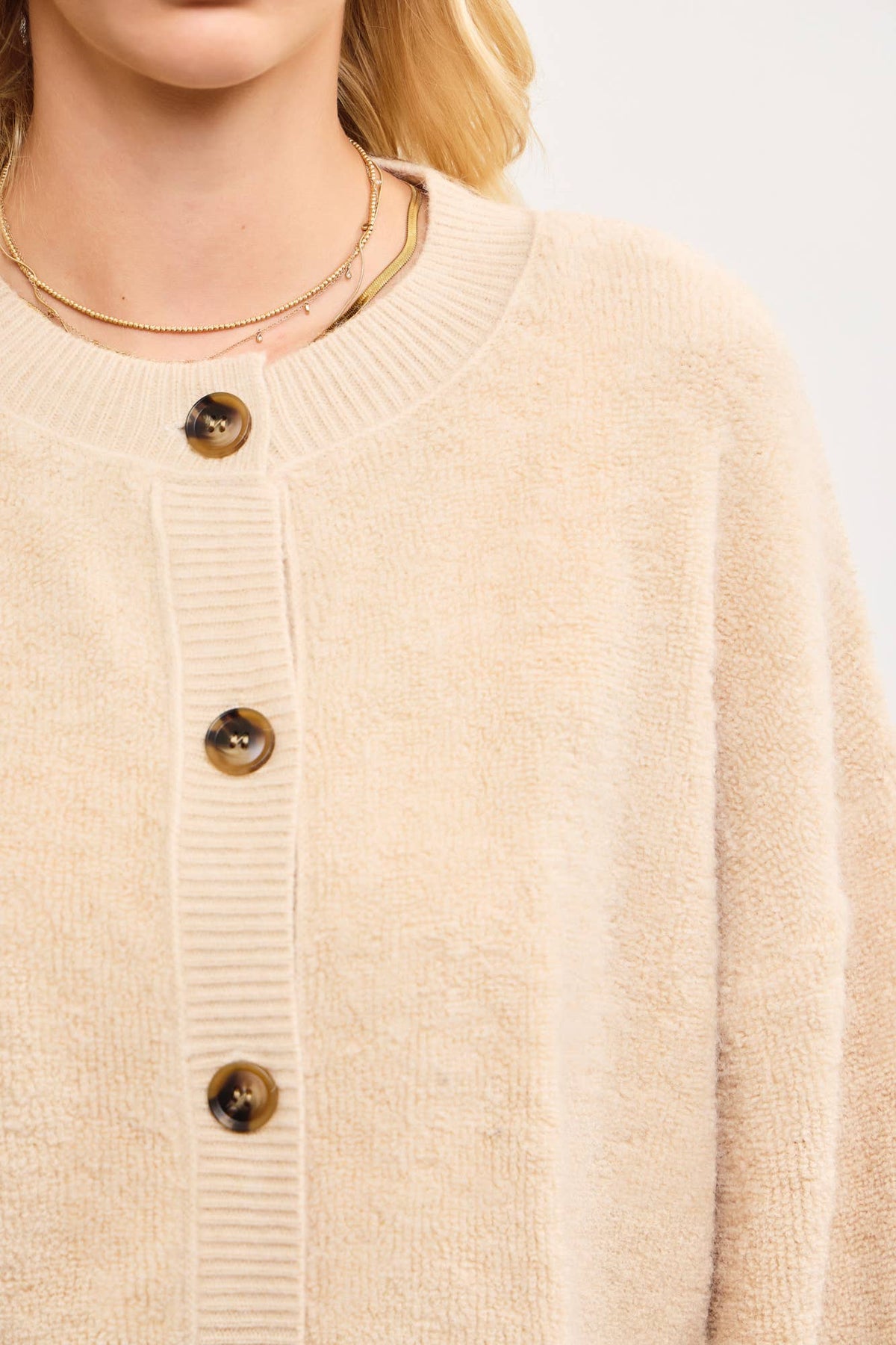 Oversized Boucle Cardigan