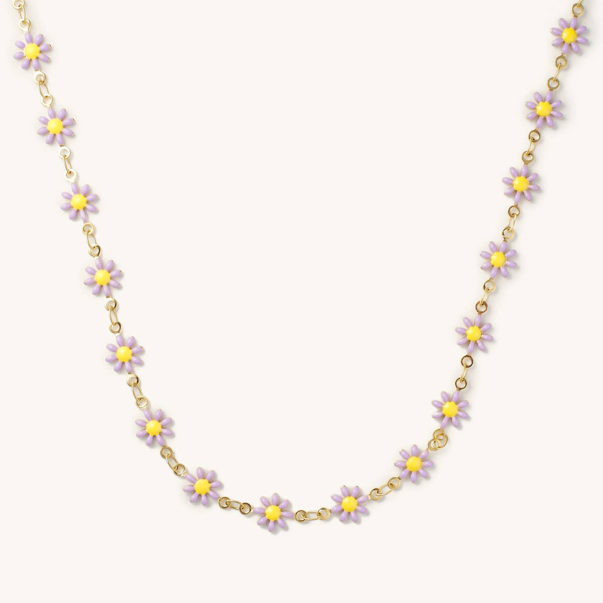 Lilac Daisy Necklace