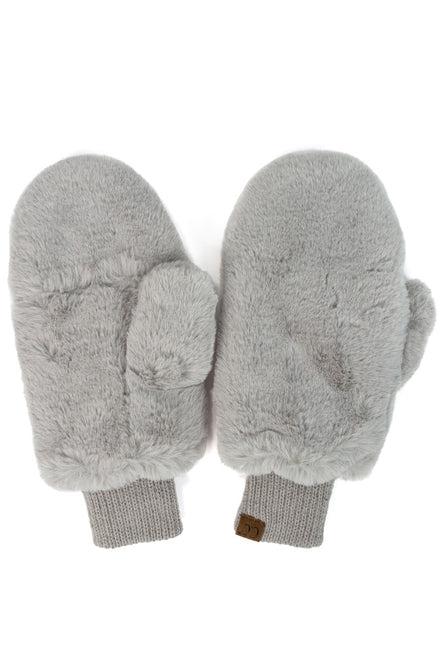 Faux Fur Mittens