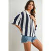 Skylar Striped Button Up Sweater