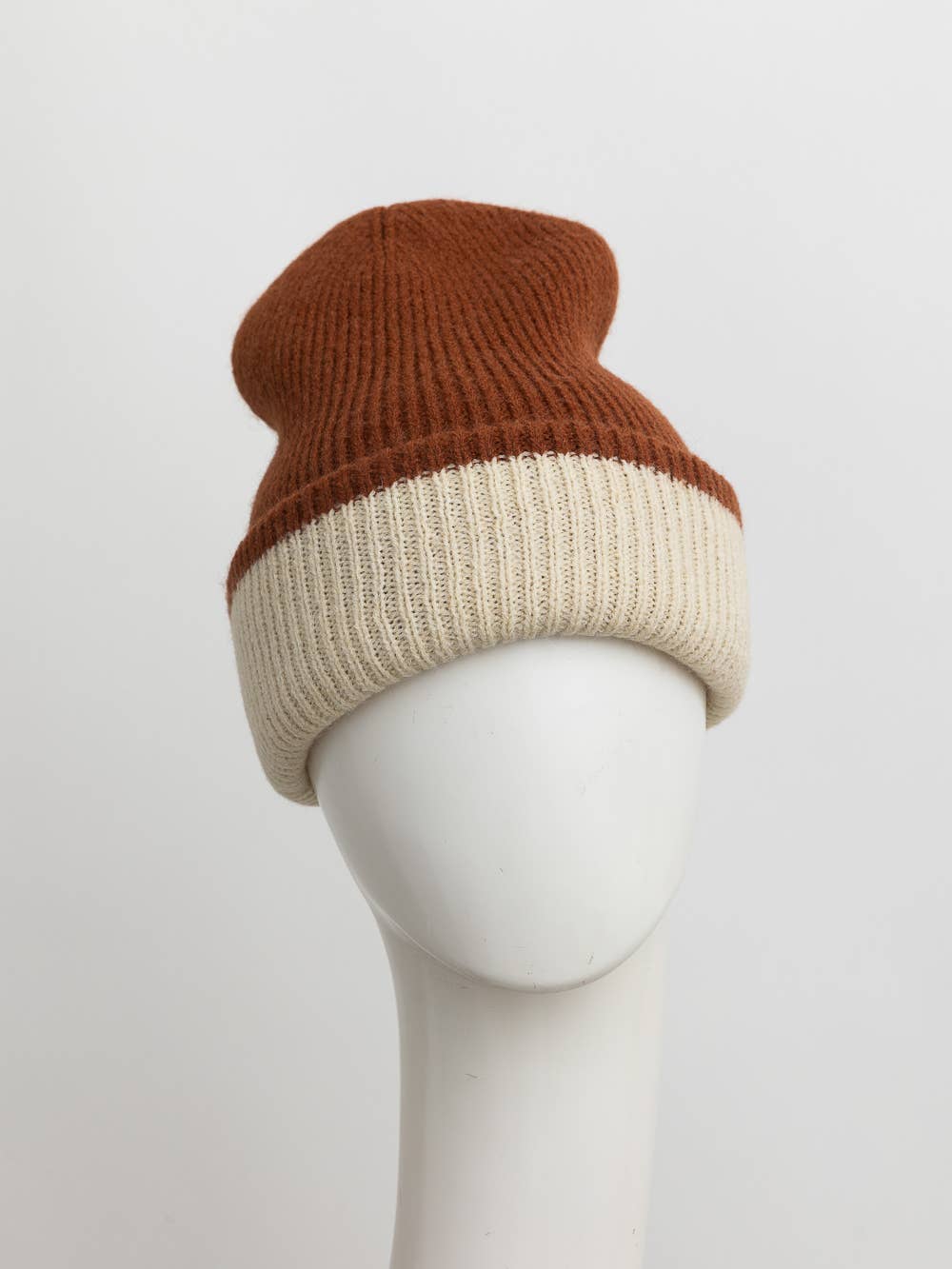 Basic Knit Two Tone Beanie