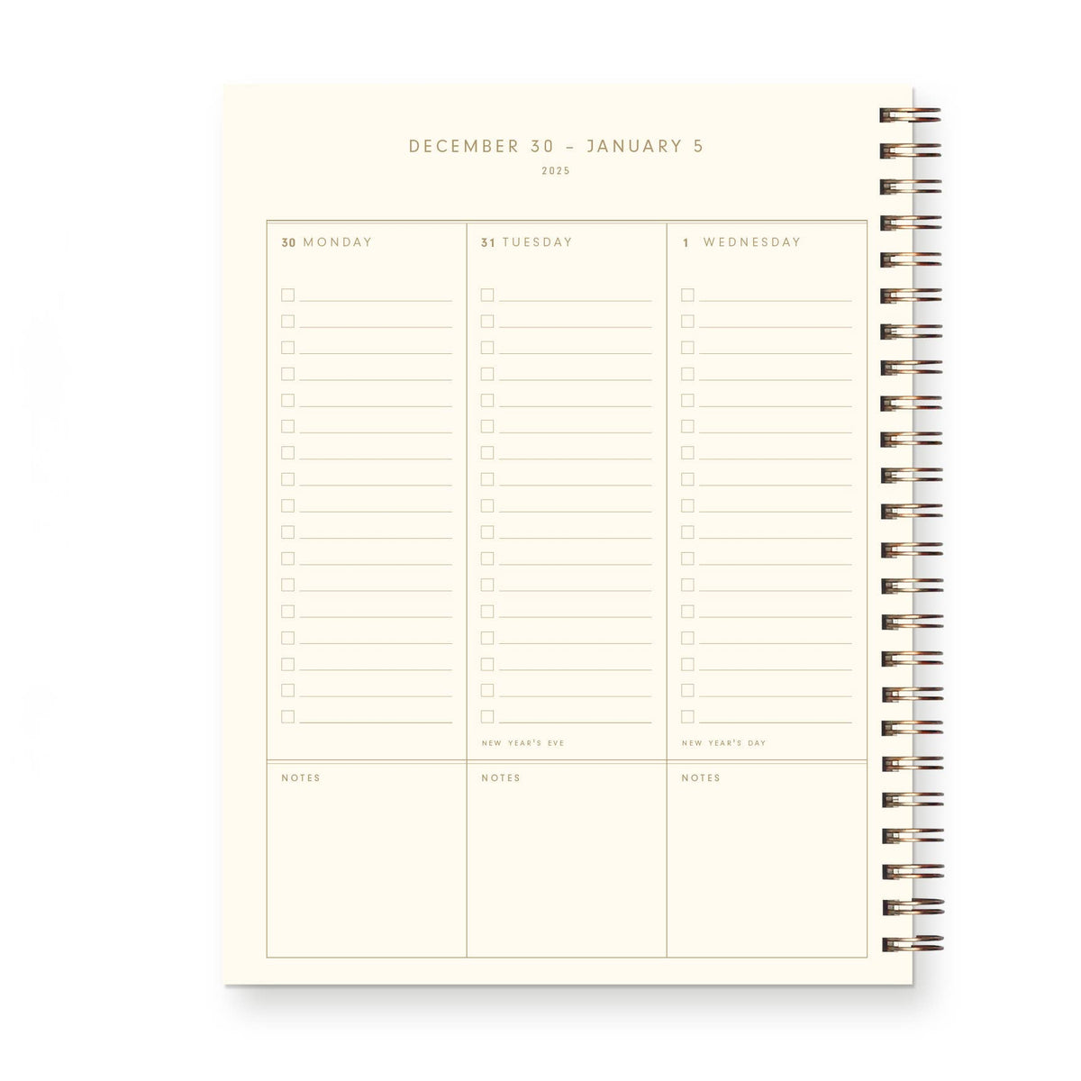 2025 Retro Dated Weekly Planner