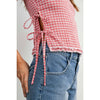 Pamela Checkered Lace-Up Vest