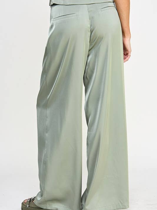 Wide Leg Satin Pants