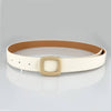 Faux Leather Square Buckle Belt
