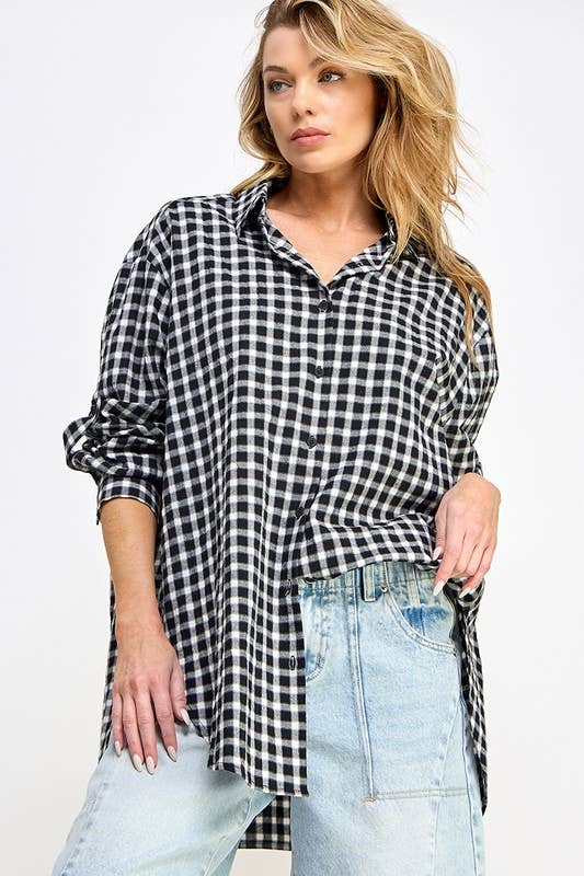 Gingham Button Up Shirt