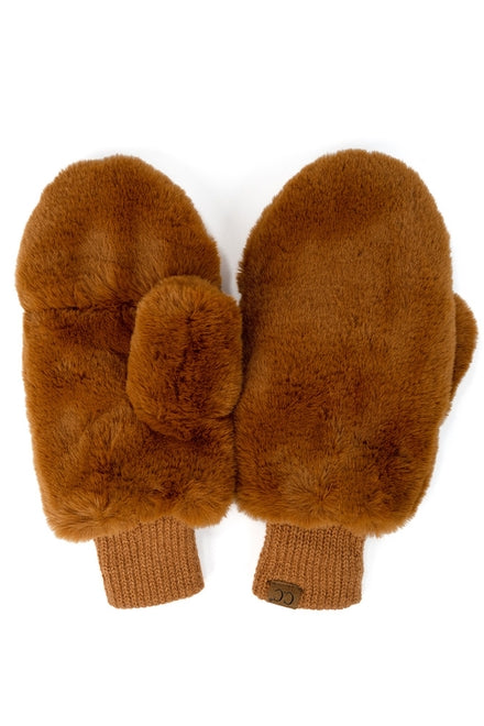 Faux Fur Mittens