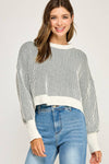 Kelsey Cropped Stripe Sweater