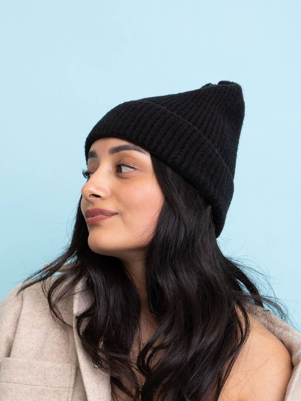 Rib Knit Cuffed Beanie