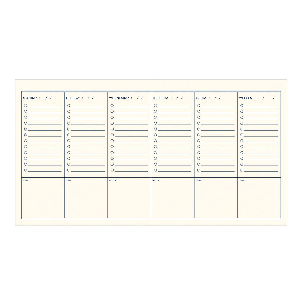 The Weekly Log Planner