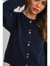 Kari Rainbow Button Cardigan