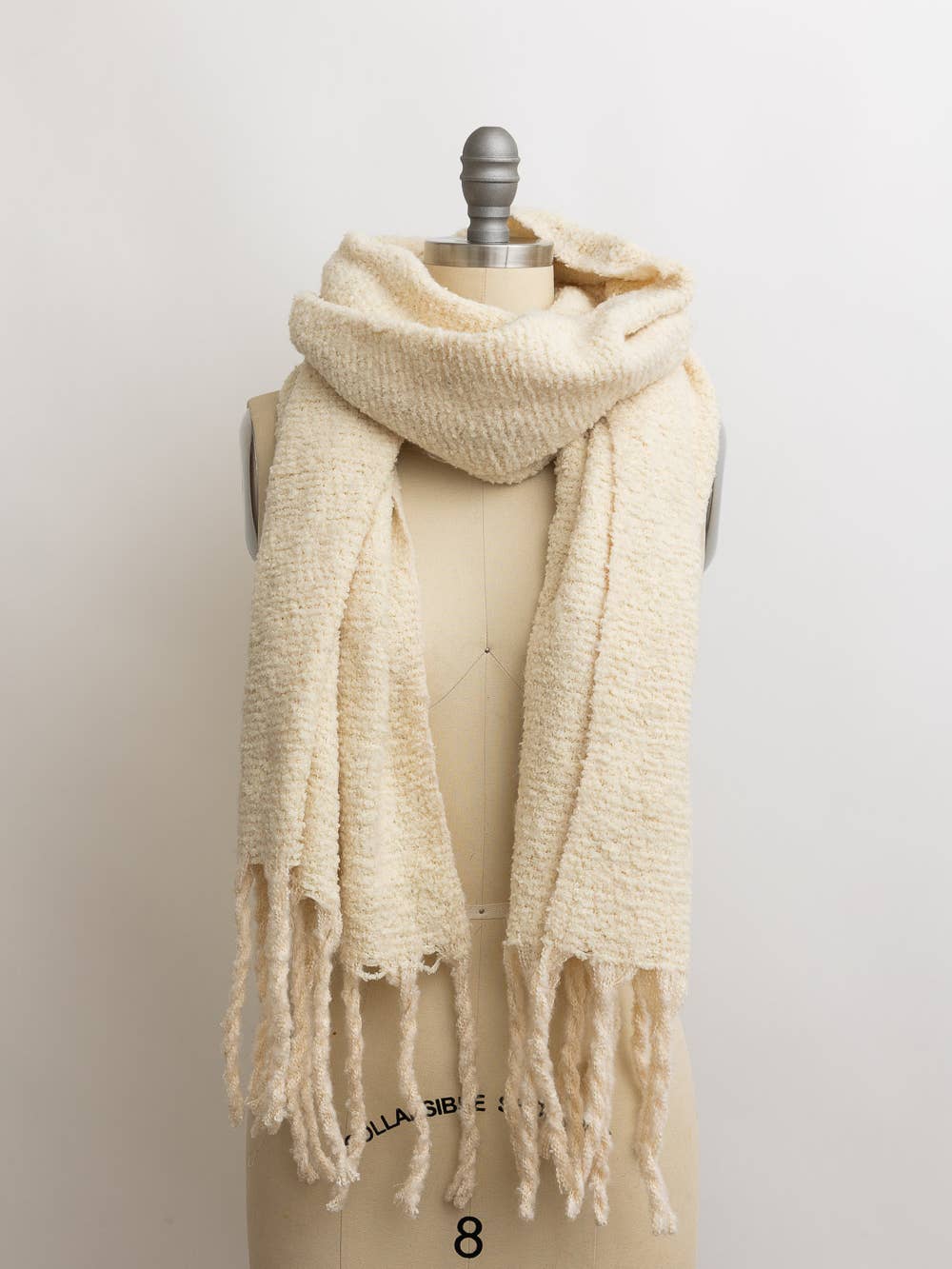 Cozy Knit Scarf with Tassels